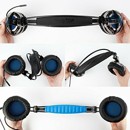 Gaming Headset PS4 Ultra Lightweight KINGTOP K12 Gaming Headphones Loud Volume_2