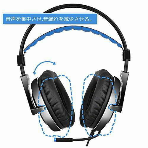 Gaming Headset PS4 Ultra Lightweight KINGTOP K12 Gaming Headphones Loud Volume_4
