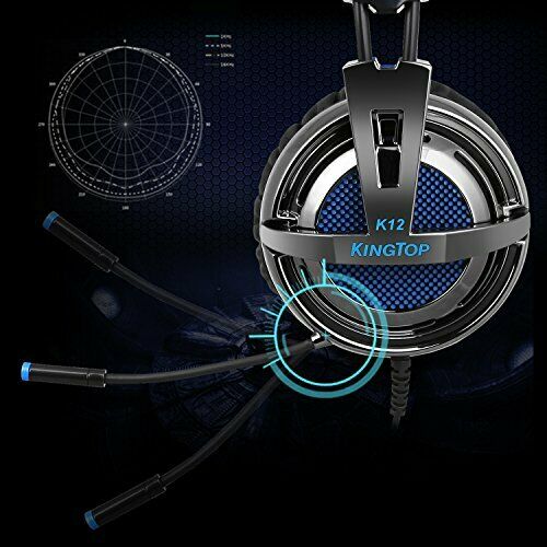 Gaming Headset PS4 Ultra Lightweight KINGTOP K12 Gaming Headphones Loud Volume_8