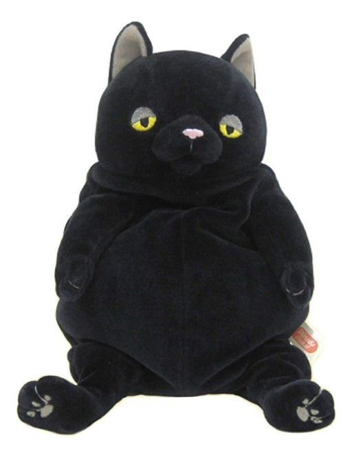 Shinada Global Plush Doll Mochi Neko Cat Kuro M L14xW14xH22cm ‎MONE-0230B NEW_1