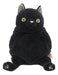 Shinada Global Plush Doll Mochi Neko Cat Kuro M L14xW14xH22cm ‎MONE-0230B NEW_1