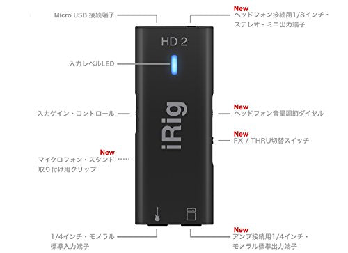 IK Multimedia iRig HD 2 High sound quality guitar / base interface NEW_2
