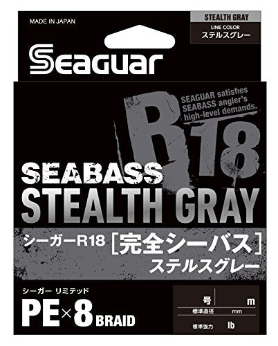 KUREHA Seaguar R18 Full Sea Bass Stealth Gray 150m #0.8 LINE R18KSSG150.8 NEW_1