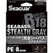 KUREHA Braided Line Seaguar R18Perfect Sea Bass 200m 1 19lb Stealth Gray NEW_2