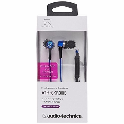 audio-technica ATH-CKR30iS Blue In-Ear Headphones for Smartphone NEW from Japan_2