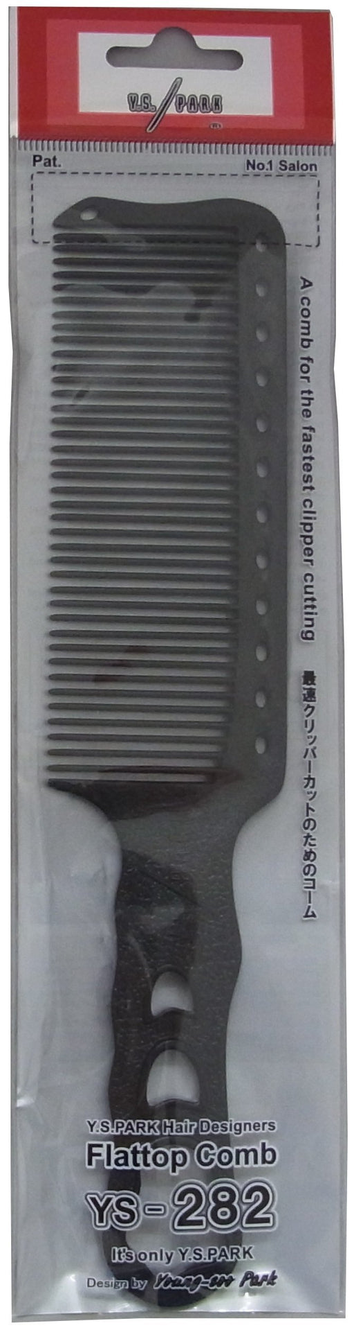 Y.S.PARK Professional Fine Cutting Hair Comb YS-282 Carbon Black Hair Brush NEW_1