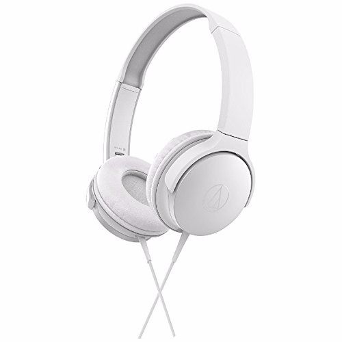 audio technica ATH-AR1 Portable Folding On-Ear Headphones Silver White NEW F/S_2