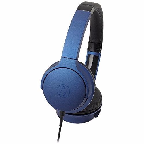 audio technica ATH-AR3 Portable Folding On-Ear Headphones Deep Blue NEW F/S_1
