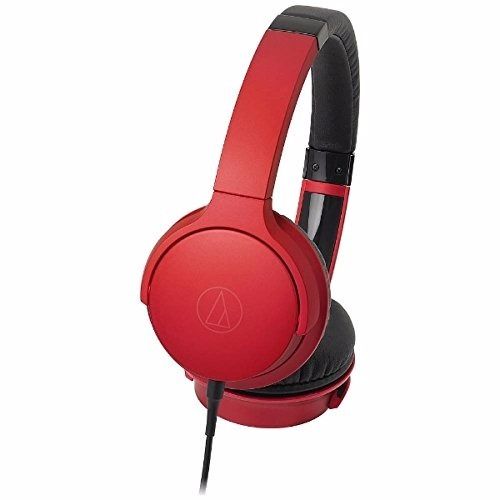 audio technica ATH-AR3 Portable Folding On-Ear Headphones Red NEW F/S_1