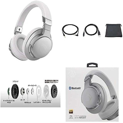 Audio-Technica headphone ATH-AR5BT SV Sound Reality Metallic Silver NEW_2