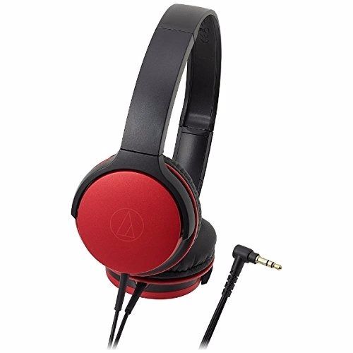 audio technica ATH-AR1 Portable Folding On-Ear Headphones Metallic Red NEW F/S_1