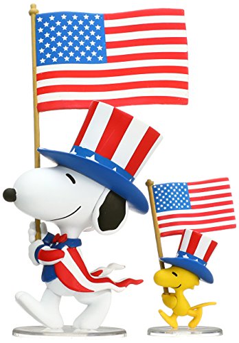 UDF PEANUTS Series 5 U.S.A. SNOOPY & WOODSTOCK non-scale PVC Painted SEP168388_1