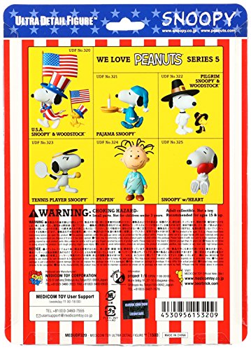 UDF PEANUTS Series 5 U.S.A. SNOOPY & WOODSTOCK non-scale PVC Painted SEP168388_3
