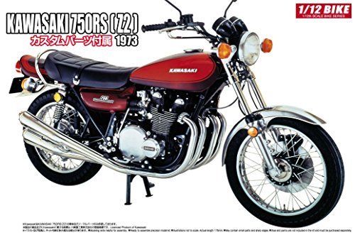 Aoshima 1/12 BIKE Kawasaki 750 RS (Z2) with Custom Parts Plastic Model Kit NEW_1