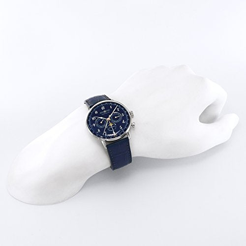 ZEPPELIN Hindenburg 7036-3 Watch Navy Dial Blue Band NEW from Japan_4