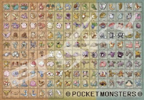 Ensky 1000 piece Jigsaw Puzzle Pokemon Pokedex No.001-151 (51x73.5cm) —  akibashipping