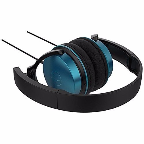 audio technica ATH-AR1 Portable Folding On-Ear Headphones Turquoise Blue NEW F/S_4