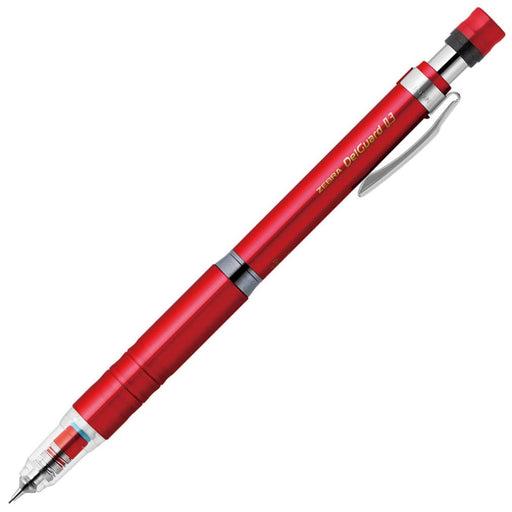 Zebra Mechanical Pencil DelGuard Type Lx 0.3mm Red w/ Eraser P-MAS-86-R NEW_1