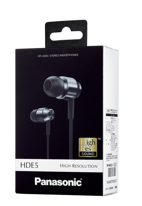 Panasonic RP-HDE5-S Hi-Res Audio Canal Type Earphone Silver Standard Edition NEW_5