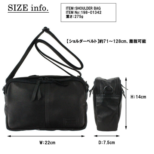Yoshida Bag PORTER FRANK SHOULDER BAG 198-01342 Black Made in Japan Leather NEW_2
