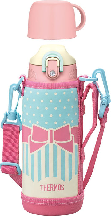 THERMOS 2 WAY Water bottle ribbon pink FHO-800WF RBP 830ml/800ml with Cover NEW_1