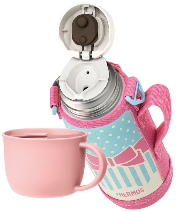 THERMOS 2 WAY Water bottle ribbon pink FHO-800WF RBP 830ml/800ml with Cover NEW_4