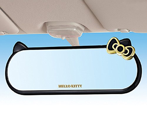 Sanrio Hello Kitty Car Rear View Mirror Black KT501 NEW from Japan_3