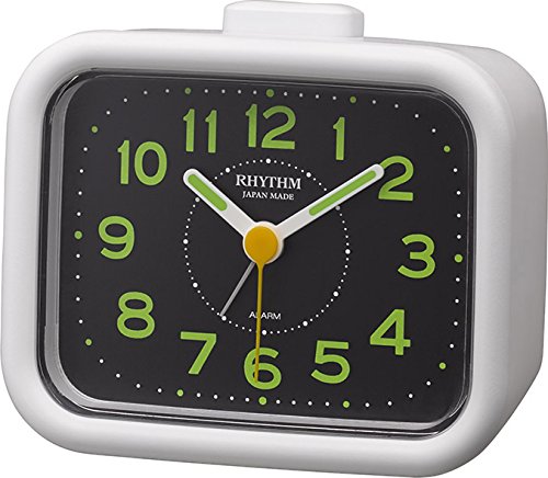 RHYTHM Quartz alarm clock analog Jabre Craft Made in Japan White 4RA481SR03 NEW_1