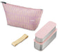 Thermos Fresh Lunch Box 2-stage Momo (Pink) DSA-602W MOM w/ Dedicated pouch NEW_3