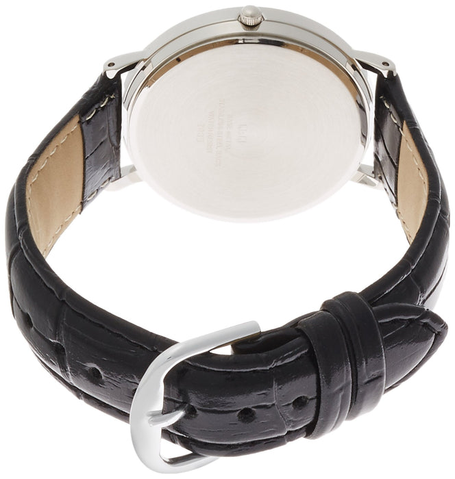 CITIZEN Q&Q Falcon Q996-304 Analog Men's White Watch Black Leather Belt NEW_2