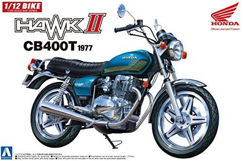 Aoshima 1/12 BIKE Honda Hawk II CB400T Plastic Model Kit from Japan NEW_1