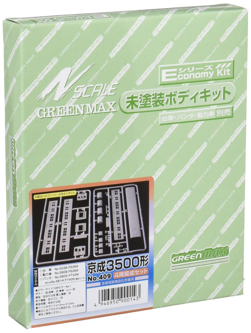 GREENMAX N gauge Keisei Type 3500 4-Car Unassembled Kit 409 Model Train Kit NEW_1