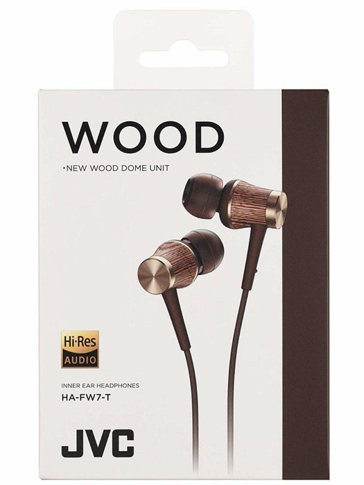 JVC HA-FW7 N_W WOOD FW7 Hi-Res Audio In-Ear Headphones Brown NEW from Japan_2