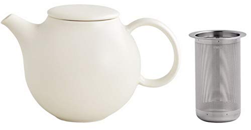 KINTO teapot atelier tete Pebble 500ml  (White) 17140 Stainless Steel strainer_2