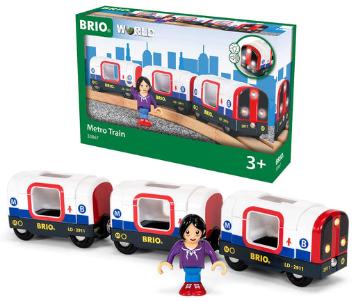 BRIO WORLD Metro Train With Lights And Sounds 33867 3+ With 2 x LR44 Batteries_1