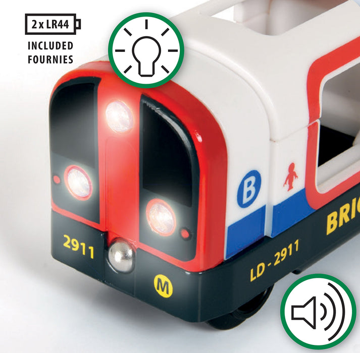 BRIO WORLD Metro Train With Lights And Sounds 33867 3+ With 2 x LR44 Batteries_4