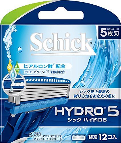 Chic Schick 5 Blades Hydro 5 Fuel Blade 12 Cotton Male Razor NEW from Japan_1