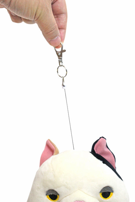 Shinada Global Mochi Neko Pass Pouch Mike ‎MONP-0180M with Reel chain NEW_3