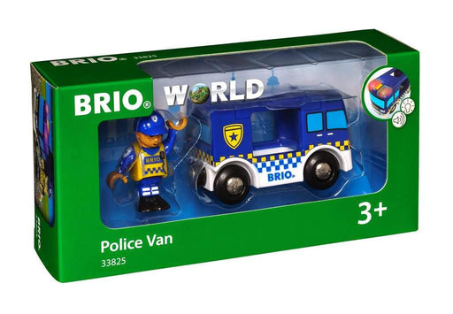 BRIO WORLD Light & Sound Police Truck 33825 ABS Blue Battery Powered Build Toy_1