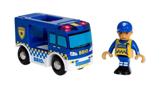 BRIO WORLD Light & Sound Police Truck 33825 ABS Blue Battery Powered Build Toy_2