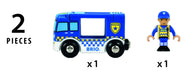 BRIO WORLD Light & Sound Police Truck 33825 ABS Blue Battery Powered Build Toy_4