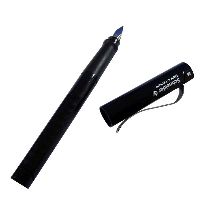 Schneider Fountain Pen Base Black BSBLKM Medium Cartridge Type Stainless Nib NEW_4