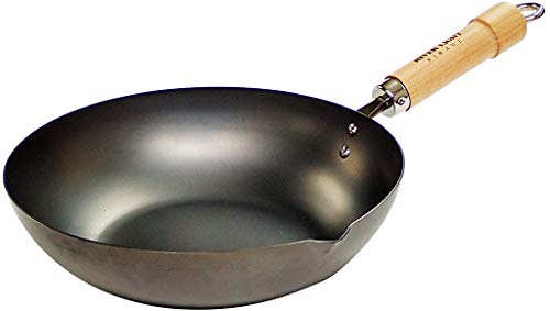Riverlight 30cm Steel Stir-fry pan IH Available wok made in Japan NEW_1