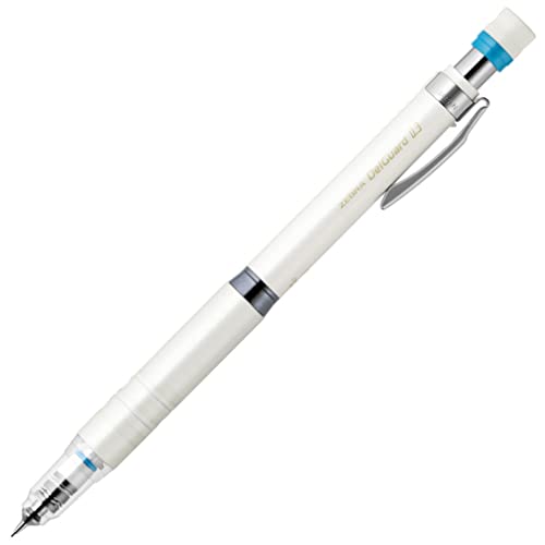 Zebra P-MAS86-W Mechanical Pencil Delguard Type Lx 0.3mm White w/ eraser NEW_1