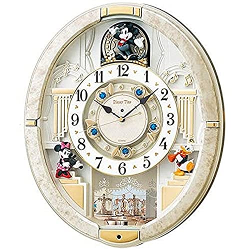 SEIKO Clock wall clock Mickey & Friends Disney Time White Marble pattern FW580W_1