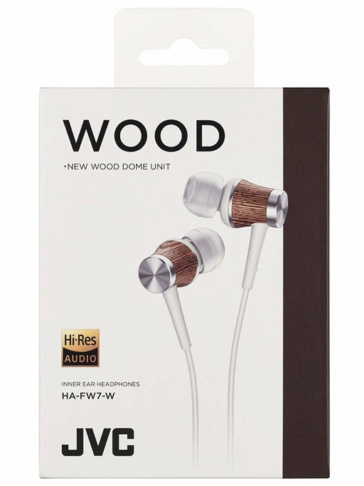 JVC HA-FW7 N_W WOOD FW7 Hi-Res Audio In-Ear Headphones White NEW from Japan_2