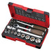 VESSEL Socket Wrench Set (1/4 sq 3/8 sq) HRW2303M-W Wood-compo Ratchet NEW_1