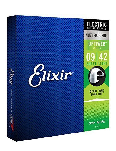 Elixir Electric Guitar String OPTIWEB Super Light .009-.042 # 19002 NEW_3