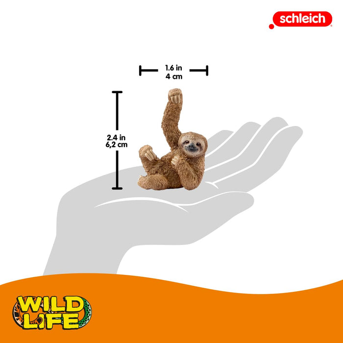 SCHLEICH Wildlife Sloth PVC Figure 14793 Real Design Animal Figure 3 years old+_4