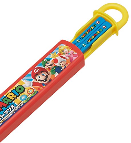 Skater chopsticks & chopsticks box set sliding type super mario 17 16.5cm NEW_2
